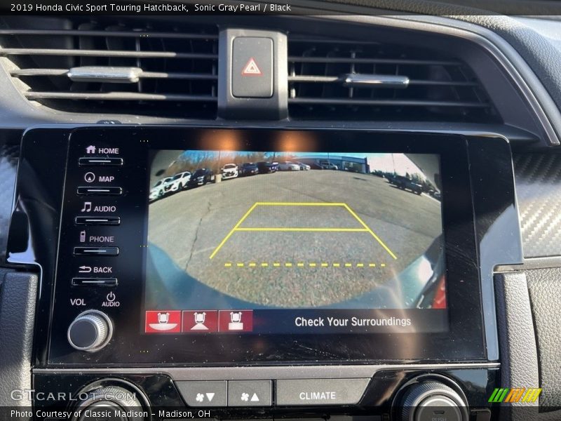Sonic Gray Pearl / Black 2019 Honda Civic Sport Touring Hatchback