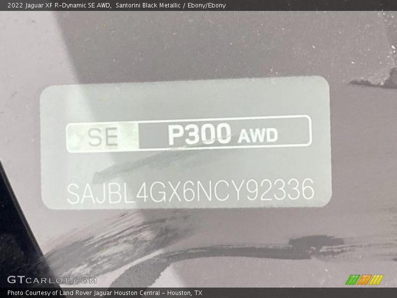 Santorini Black Metallic / Ebony/Ebony 2022 Jaguar XF R-Dynamic SE AWD