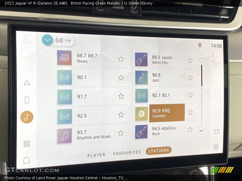 Controls of 2022 XF R-Dynamic SE AWD