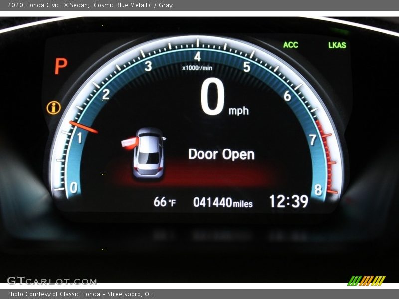 Cosmic Blue Metallic / Gray 2020 Honda Civic LX Sedan