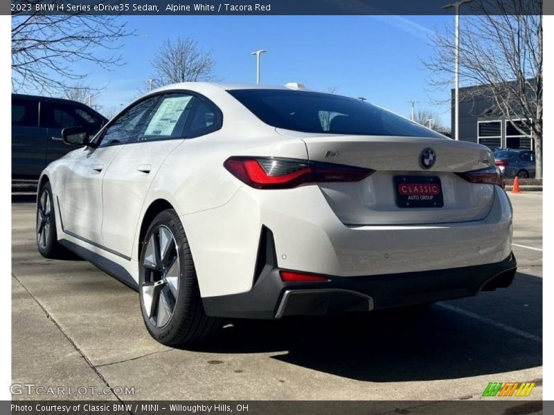 Alpine White / Tacora Red 2023 BMW i4 Series eDrive35 Sedan