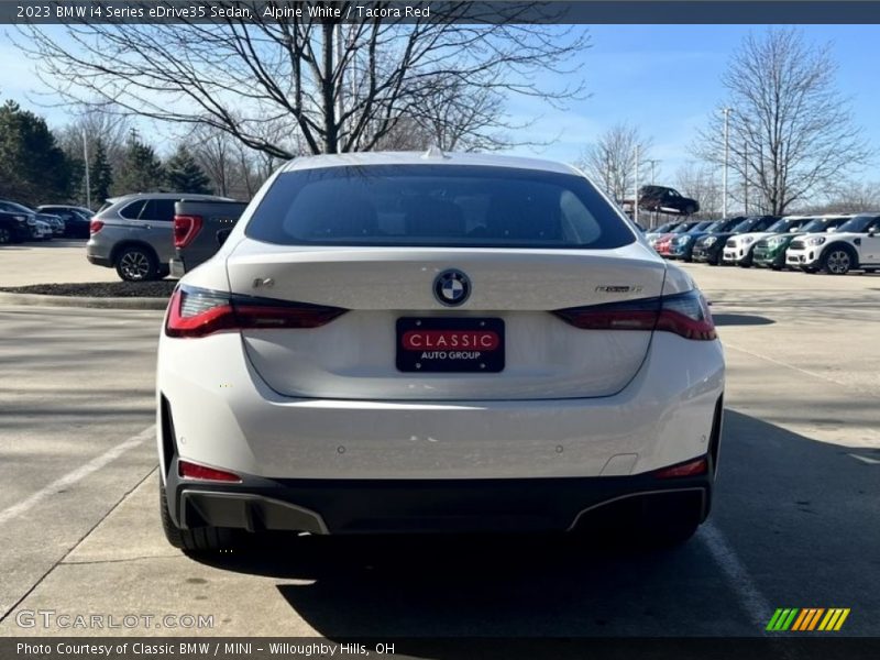 Alpine White / Tacora Red 2023 BMW i4 Series eDrive35 Sedan