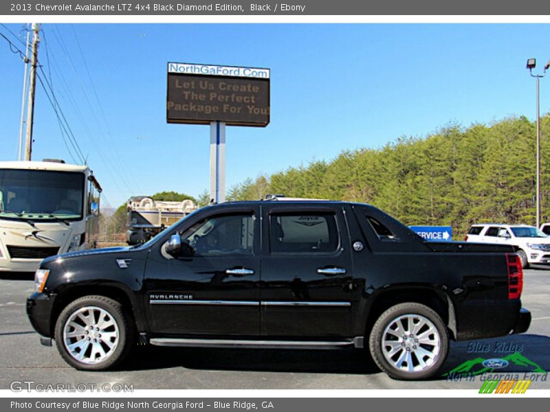 Black / Ebony 2013 Chevrolet Avalanche LTZ 4x4 Black Diamond Edition