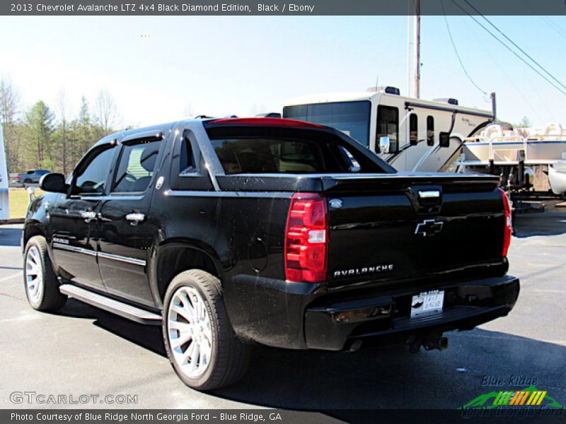 Black / Ebony 2013 Chevrolet Avalanche LTZ 4x4 Black Diamond Edition