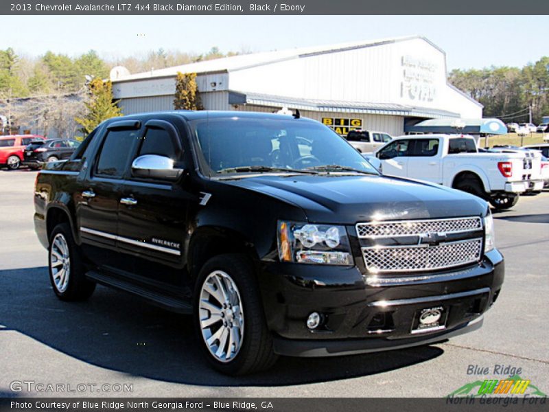 Black / Ebony 2013 Chevrolet Avalanche LTZ 4x4 Black Diamond Edition