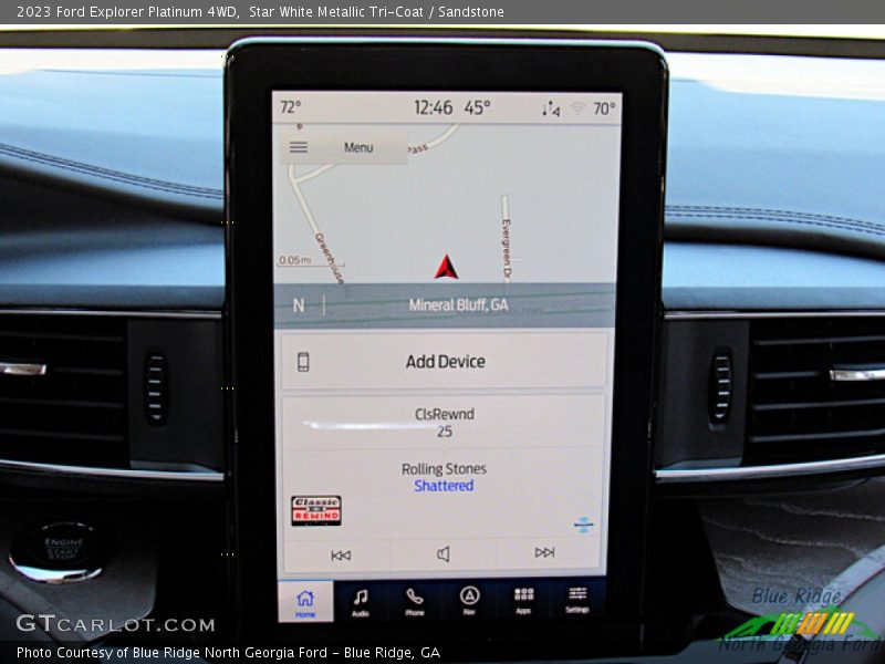 Star White Metallic Tri-Coat / Sandstone 2023 Ford Explorer Platinum 4WD
