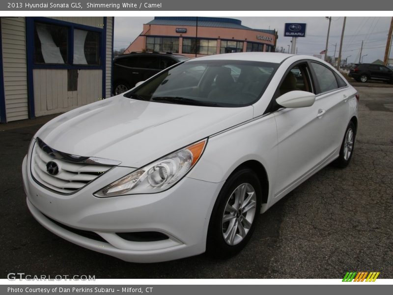 Shimmering White / Camel 2013 Hyundai Sonata GLS