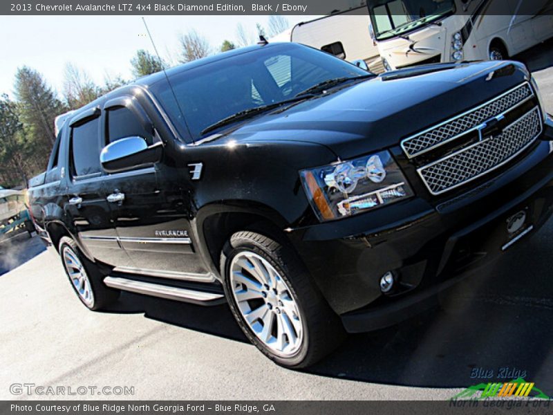 Black / Ebony 2013 Chevrolet Avalanche LTZ 4x4 Black Diamond Edition