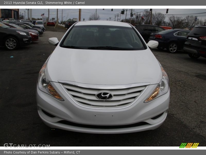 Shimmering White / Camel 2013 Hyundai Sonata GLS