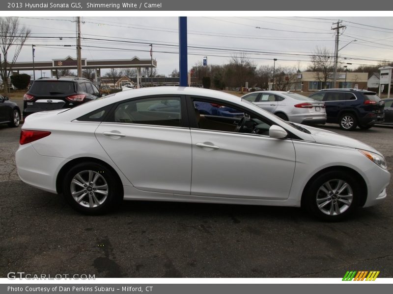 Shimmering White / Camel 2013 Hyundai Sonata GLS