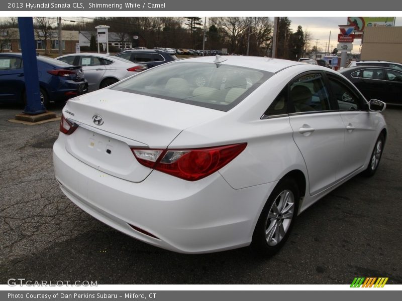Shimmering White / Camel 2013 Hyundai Sonata GLS