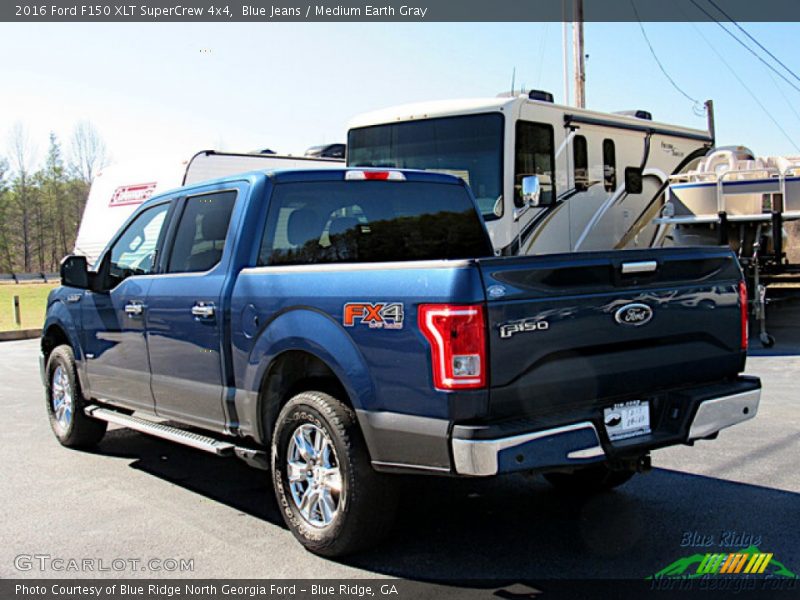 Blue Jeans / Medium Earth Gray 2016 Ford F150 XLT SuperCrew 4x4