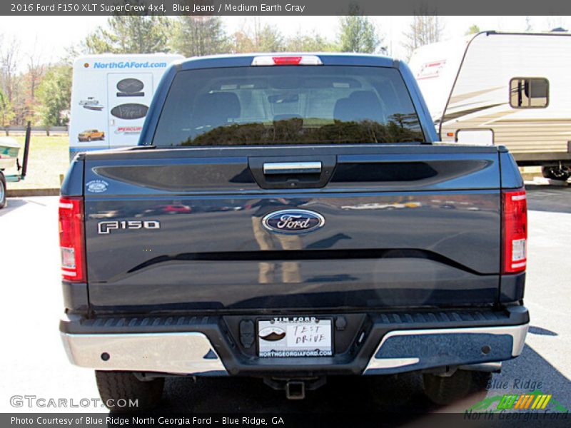 Blue Jeans / Medium Earth Gray 2016 Ford F150 XLT SuperCrew 4x4