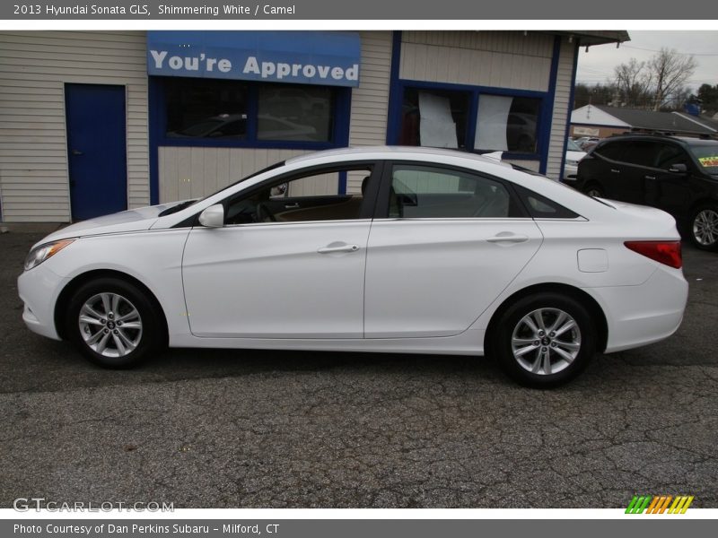Shimmering White / Camel 2013 Hyundai Sonata GLS