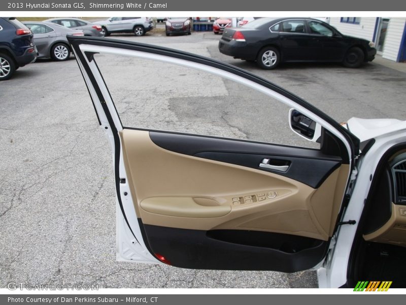 Shimmering White / Camel 2013 Hyundai Sonata GLS