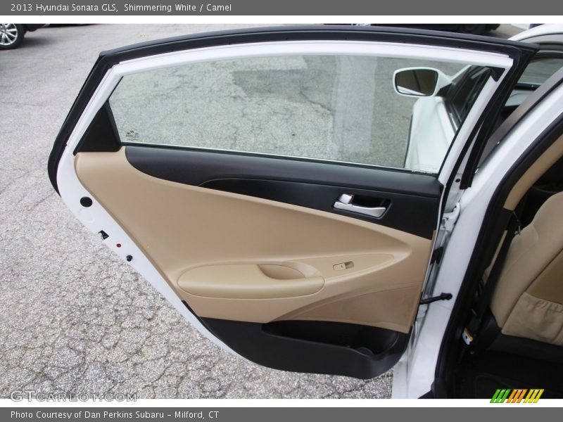 Shimmering White / Camel 2013 Hyundai Sonata GLS
