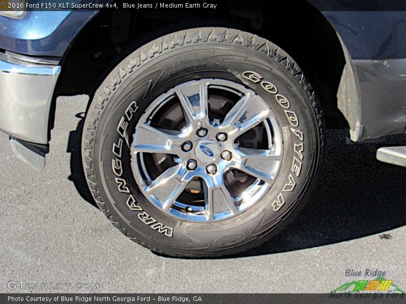 Blue Jeans / Medium Earth Gray 2016 Ford F150 XLT SuperCrew 4x4