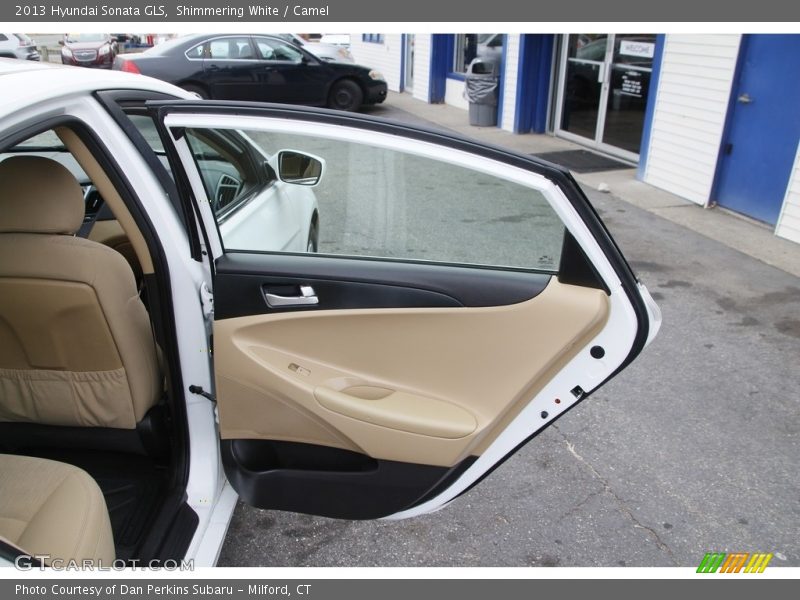 Shimmering White / Camel 2013 Hyundai Sonata GLS