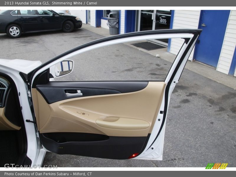 Shimmering White / Camel 2013 Hyundai Sonata GLS