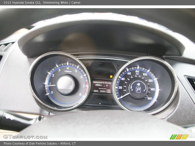 Shimmering White / Camel 2013 Hyundai Sonata GLS