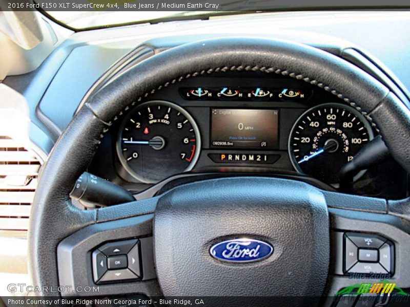 Blue Jeans / Medium Earth Gray 2016 Ford F150 XLT SuperCrew 4x4