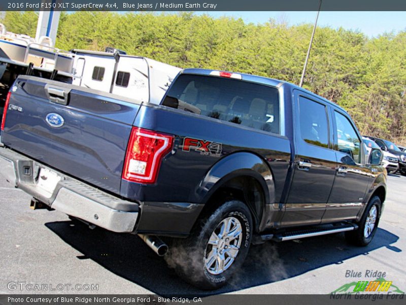 Blue Jeans / Medium Earth Gray 2016 Ford F150 XLT SuperCrew 4x4