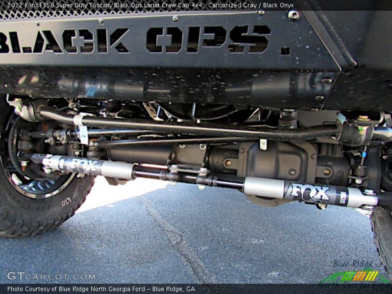 Undercarriage of 2022 F350 Super Duty Tuscany Black Ops Lariat Crew Cab 4x4