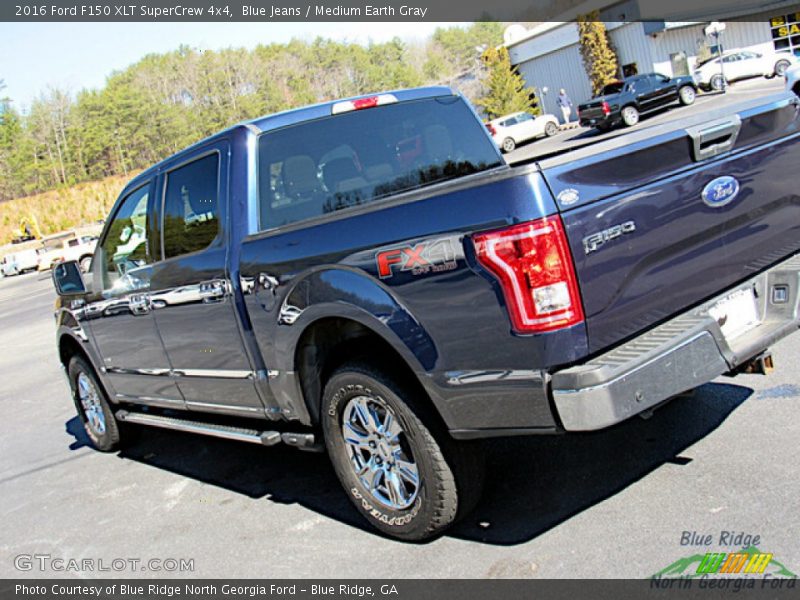Blue Jeans / Medium Earth Gray 2016 Ford F150 XLT SuperCrew 4x4