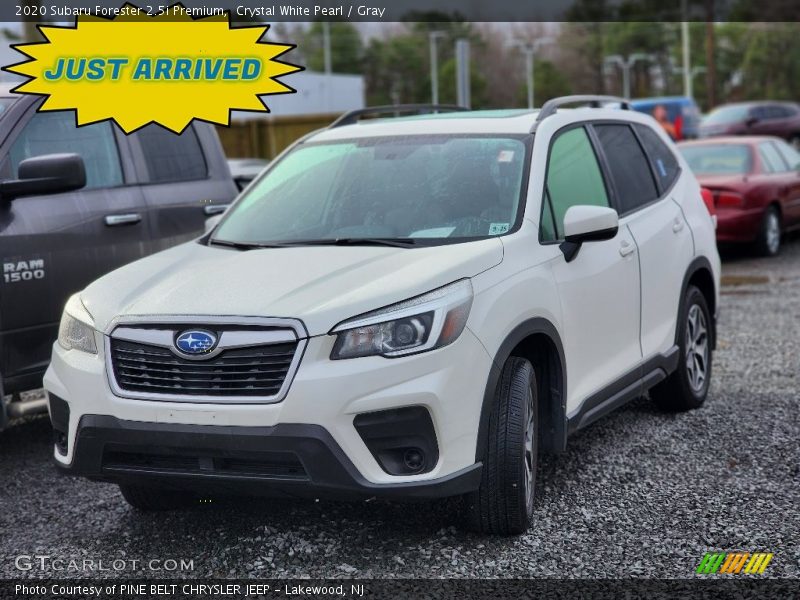 Crystal White Pearl / Gray 2020 Subaru Forester 2.5i Premium