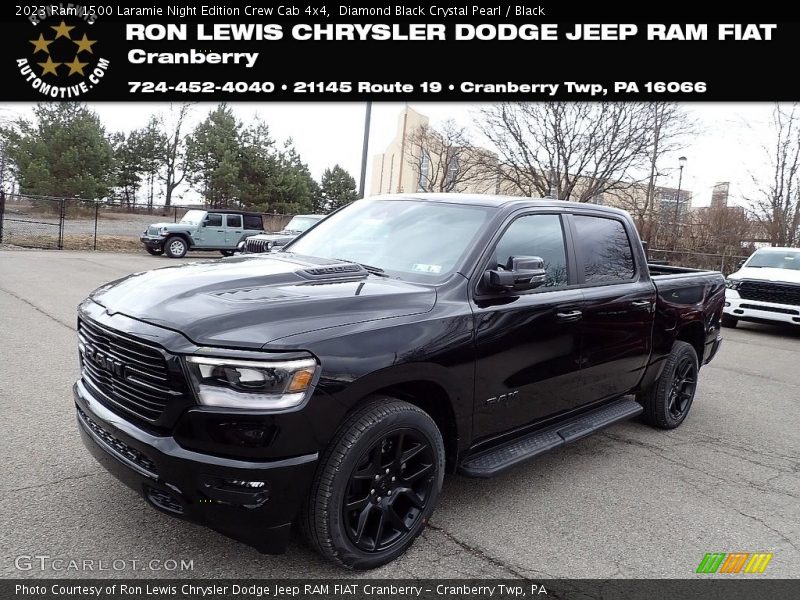 Diamond Black Crystal Pearl / Black 2023 Ram 1500 Laramie Night Edition Crew Cab 4x4