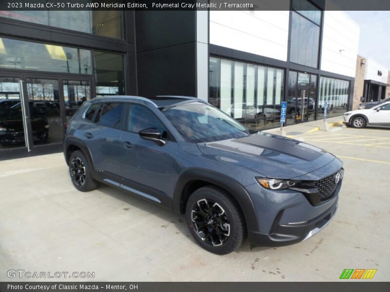 Front 3/4 View of 2023 CX-50 Turbo AWD Meridian Edition