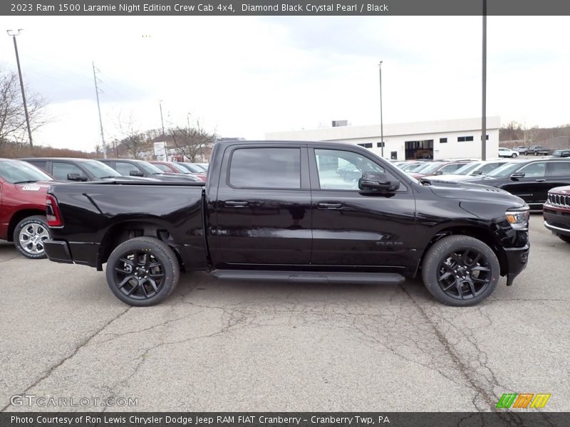 Diamond Black Crystal Pearl / Black 2023 Ram 1500 Laramie Night Edition Crew Cab 4x4