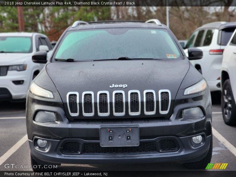 Diamond Black Crystal Pearl / Black 2018 Jeep Cherokee Latitude Plus 4x4