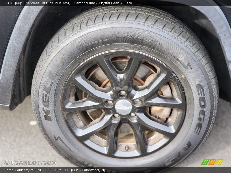 Diamond Black Crystal Pearl / Black 2018 Jeep Cherokee Latitude Plus 4x4