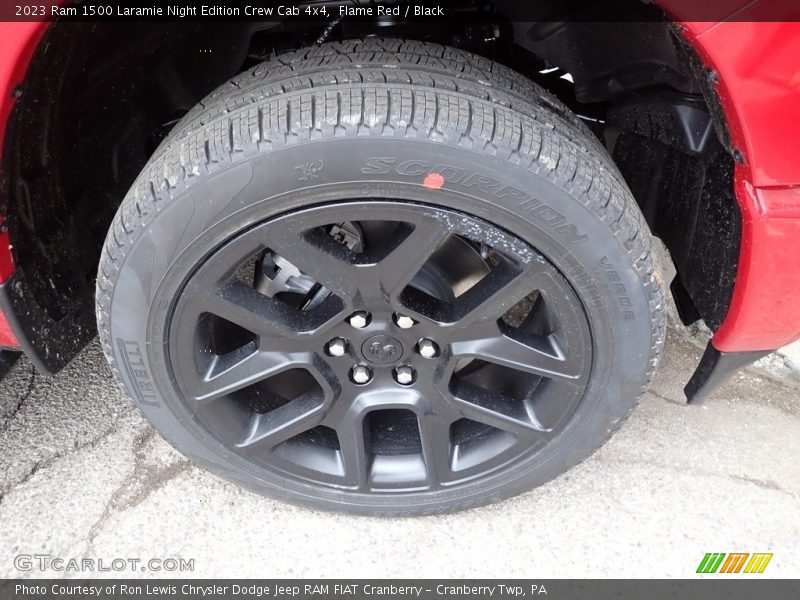 Flame Red / Black 2023 Ram 1500 Laramie Night Edition Crew Cab 4x4