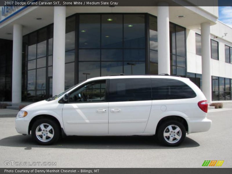 Stone White / Medium Slate Gray 2007 Dodge Grand Caravan SXT