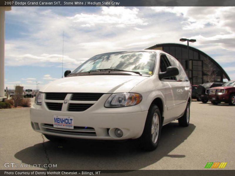 Stone White / Medium Slate Gray 2007 Dodge Grand Caravan SXT