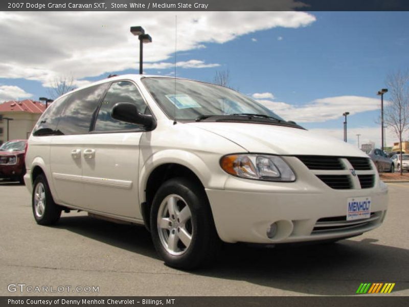 Stone White / Medium Slate Gray 2007 Dodge Grand Caravan SXT
