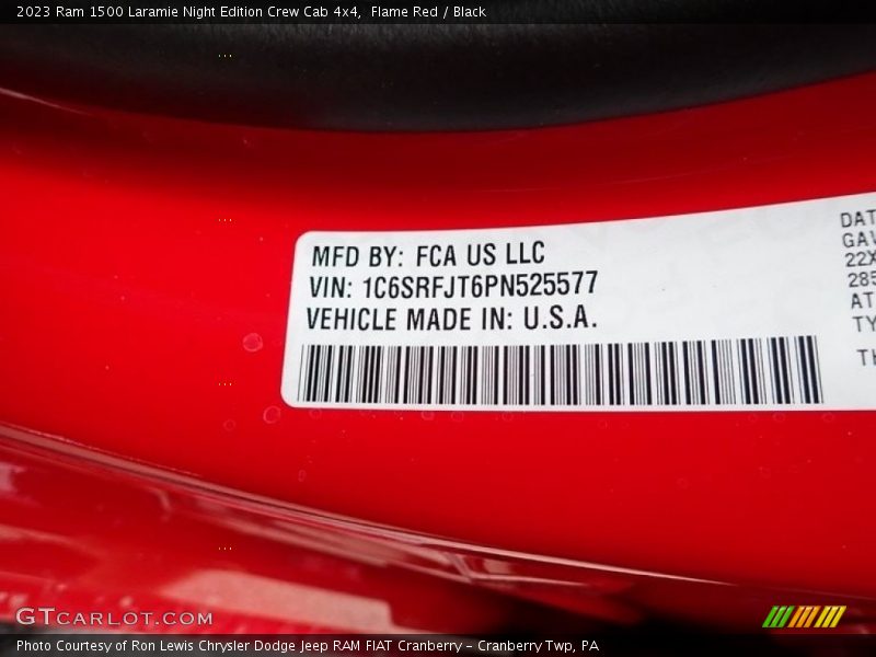Flame Red / Black 2023 Ram 1500 Laramie Night Edition Crew Cab 4x4