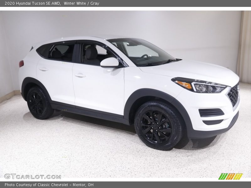 Winter White / Gray 2020 Hyundai Tucson SE AWD