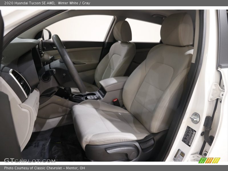 Winter White / Gray 2020 Hyundai Tucson SE AWD