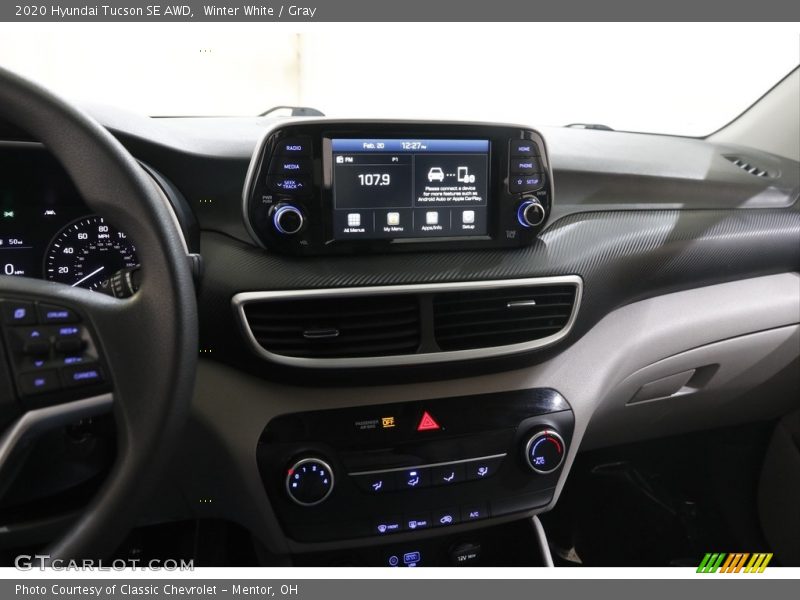 Winter White / Gray 2020 Hyundai Tucson SE AWD