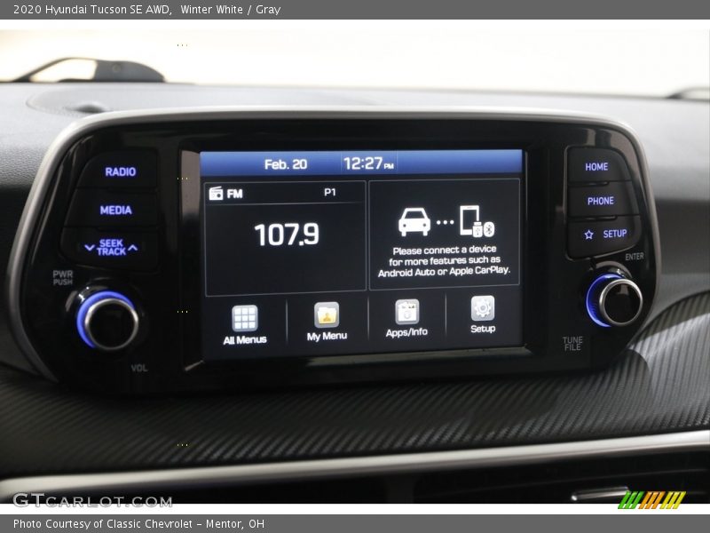 Winter White / Gray 2020 Hyundai Tucson SE AWD