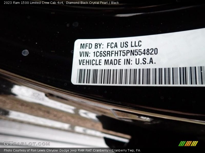 Diamond Black Crystal Pearl / Black 2023 Ram 1500 Limited Crew Cab 4x4
