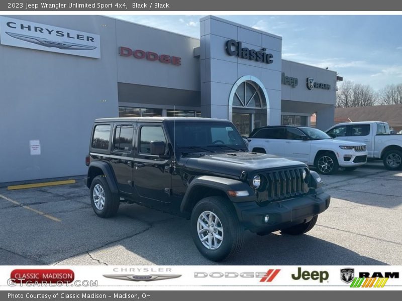 Black / Black 2023 Jeep Wrangler Unlimited Sport 4x4
