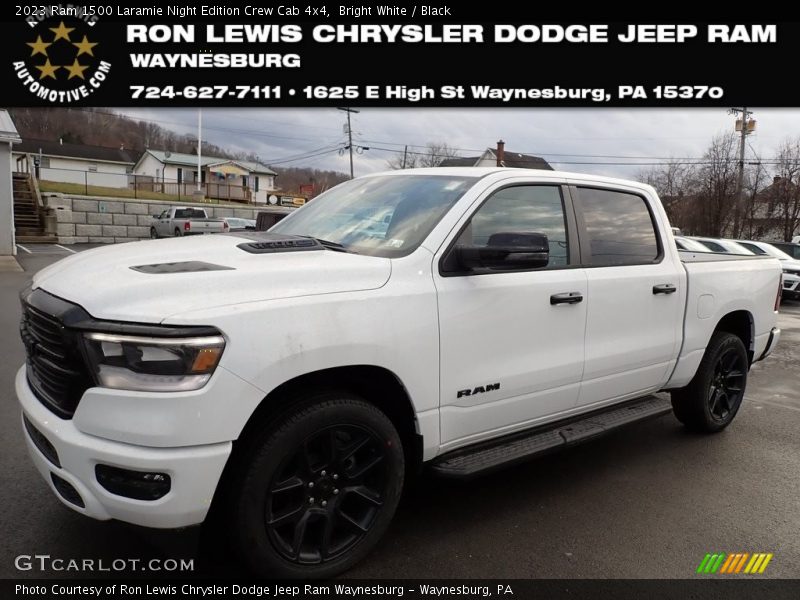 Bright White / Black 2023 Ram 1500 Laramie Night Edition Crew Cab 4x4