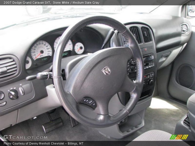 Stone White / Medium Slate Gray 2007 Dodge Grand Caravan SXT