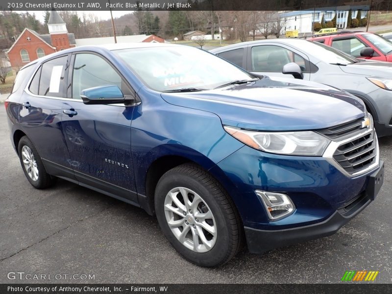 Pacific Blue Metallic / Jet Black 2019 Chevrolet Equinox LT AWD