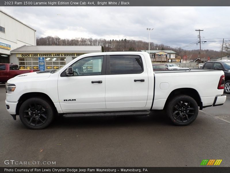 Bright White / Black 2023 Ram 1500 Laramie Night Edition Crew Cab 4x4