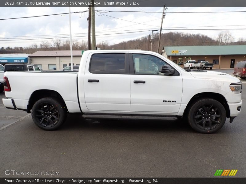 Bright White / Black 2023 Ram 1500 Laramie Night Edition Crew Cab 4x4